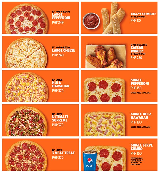Little Caesars Full Menu Items With Prices And Hours