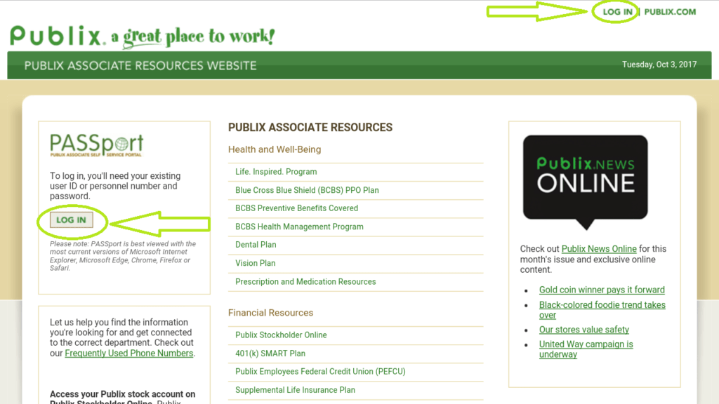 Publix Passport Login Access Official Publix Oasis Employee Web Portal 